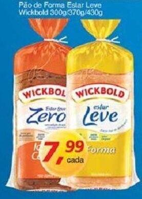 Supermercados Guanabara Pao de Forma Estar Leve Wickbold 300g/370g/430g oferta