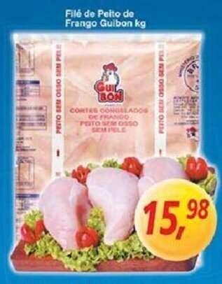 Supermercados Guanabara File de Peito de Frango Guibon 1kg oferta