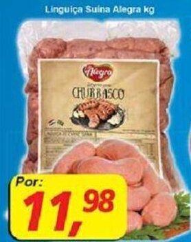 Supermercados Guanabara Linguica Suina Alegra 1kg oferta