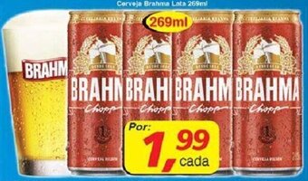 Supermercados Guanabara Cerveja Brahma lata 269ml oferta