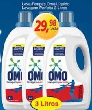 Supermercados Guanabara Lava roupas Omo Liquido lavagem Perfeito 3L oferta
