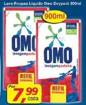 Supermercados Guanabara Lava roupas Liquido Omo Doypack 900ml oferta