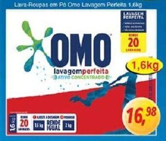 Supermercados Guanabara Lava roupas em po Omo Lavagem perfeita 1.6kg oferta