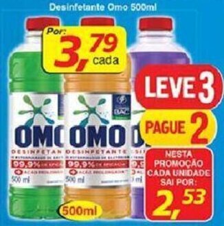 Supermercados Guanabara Desinfetante Omo 500ml oferta
