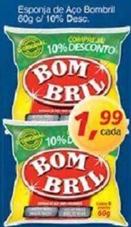 Supermercados Guanabara Esponja de Aco Bombril 60g c/10% Desc. oferta