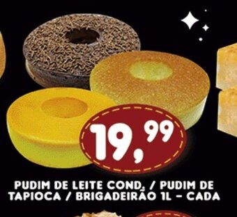 Supermercados Cristal Pudim de Leite cond. / Pudim de Tapioca/ Brigadeirao 1L cada oferta