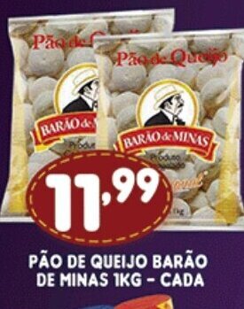 Pao de Queijo Barao de Minas 1kg - cada