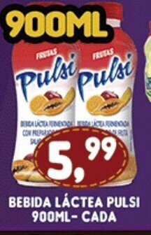Supermercados Cristal Bebida Lactea Pulsi 900ml cada oferta