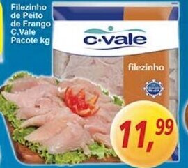 Supermercados Guanabara Filezinho de Peito de Frango C.Vale pacote 1kg oferta