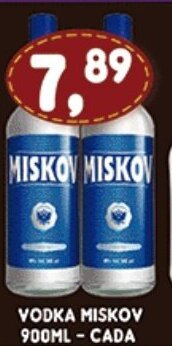 Supermercados Cristal Vodka Miskov 900ml - cada oferta
