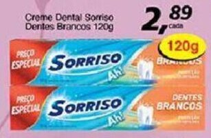 Creme Dental Sorriso Dentes Brancos 120g