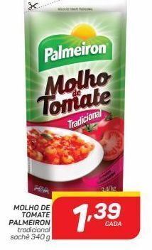 Molho de tomate palmeiron 340g
