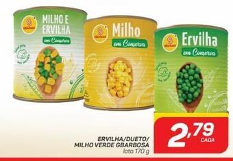 Ervilhas / dueto / milho verde gbarbosa 170g