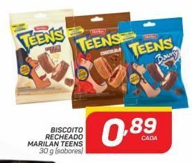 Biscoito recheado marilan teens