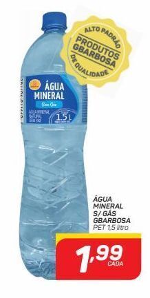 GBarbosa Água mineral s/ gás gbarbosa 1.5 litro oferta