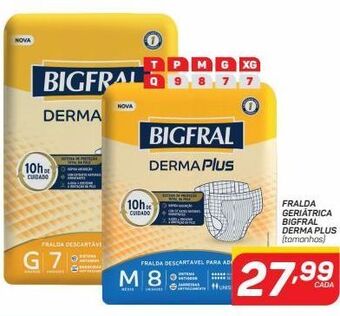 Fralda geriatrica bigfral derma plus