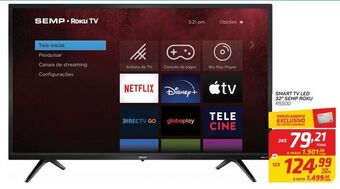 GBarbosa Smart tv led 32” semp roku oferta