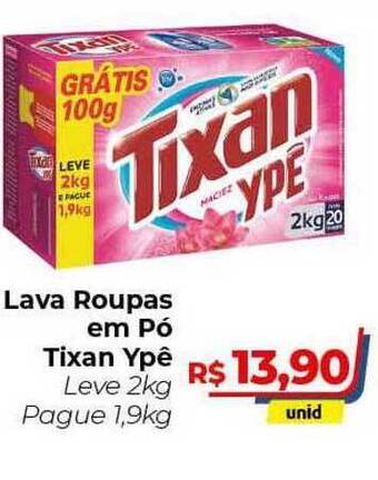 Hiper Moreira Lava Roupas Em Pó Tixan Ypê 2kg oferta