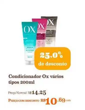 Condicionador Ox Vários Tipos 25% De Desconto 200ml