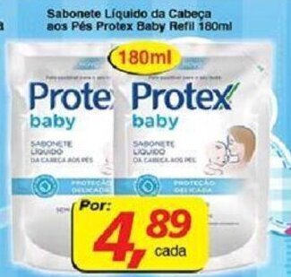 Supermercados Guanabara Sabonete Liquido da Cabeca aos Pes Protex Baby Refil 180ml oferta