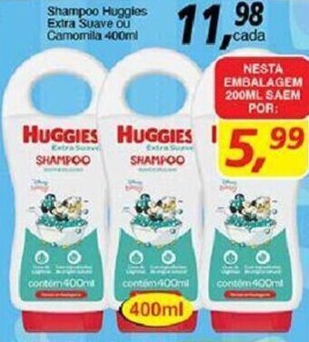 Supermercados Guanabara Shampoo Huggies Extra Suave ou Camomilla 400ml oferta
