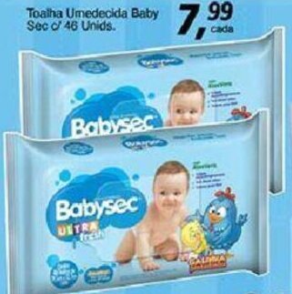 Supermercados Guanabara Toalha Umedecida Baby Sec c/ 46 unids. oferta