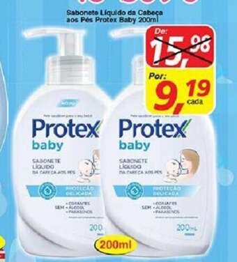 Supermercados Guanabara Sabonete Liquido da Cabeca aos Pes Protex Baby Refil 200ml oferta