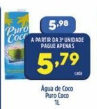 Arena Atacado Agua de Coco Puro Coco 1L oferta