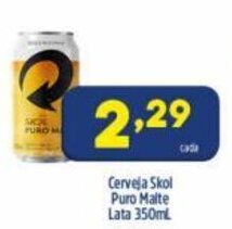 Arena Atacado Cerveja Skol puro malte lata 350ml oferta