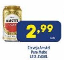 Cerveja Amstel Puro Malte Lata 350ml