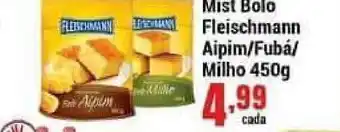 Negreiros Mist Bolo Fleischmann Aipim Fubá Milho 450g oferta