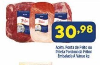 Arena Atacado Acem, Ponta de Peito ou Paleta Porcionado Friboi Embalado a vacuo 1kg oferta