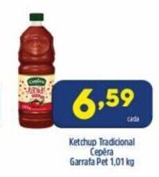 Arena Atacado Ketchup Tradicional Cepera Garrafa 1.01kg oferta