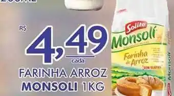 Supermercado Estrela Azul Farinha Arroz Monsoli 1kg oferta
