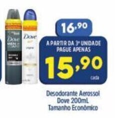 Desodorante Aerossol Dove 200ml Tamanho Economico