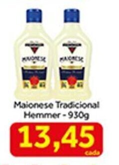 Shibata Supermercados Maionese Tradicional Hemmer 930g oferta