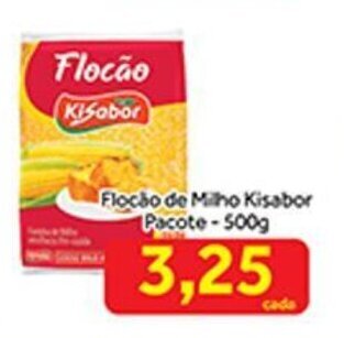 Shibata Supermercados Flocao de Milho Kisabor pacote 500g oferta