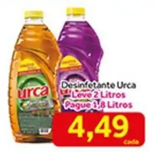 Desinfetante Urca leve 2L pague 1.8L