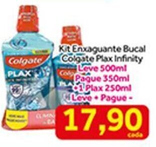 Kit Enxaguante Bucal Colgate Plax Infinity leve 500ml pague 350ml