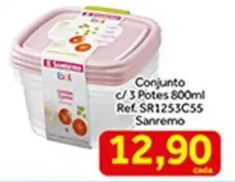 Shibata Supermercados Conjunto c/ 3 Potes 800ml oferta
