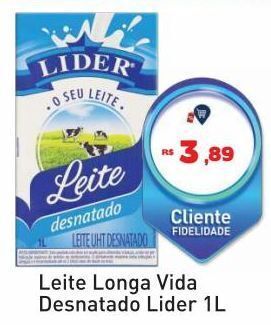 Tonin Superatacado Leite longa vida desnatado lider 1l oferta