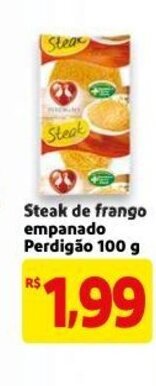 Mercado Extra Steak de frango empanado Perdigao 100g oferta