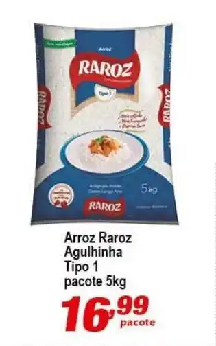 Arroz Raroz Agulhinha tipo 1 pacote 5kg