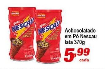 Ricoy Supermercados Achocolatado em po Nescau lata 370g oferta