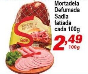 Ricoy Supermercados Mortadela Defumada Sadia Fatiada cada 100g oferta
