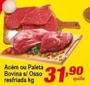Acem ou paleta Bovina s/ Osso Resfriada 1kg