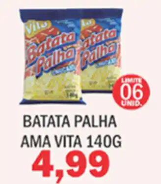 Supermercados Mendonça Batata Palha Ama Vita 140g oferta
