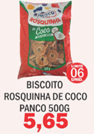 Supermercados Mendonça Biscoito Rosquinha de Coco Panco 500g oferta