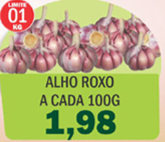 Supermercados Mendonça Alho Roxo a cada 100g oferta