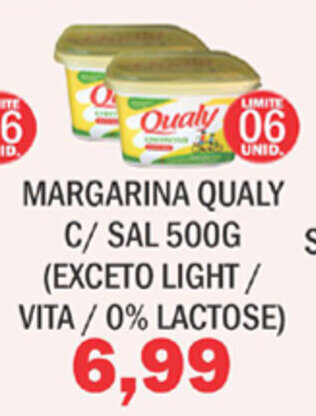 Supermercados Mendonça Margarina Qualy c/ Sal 500g oferta